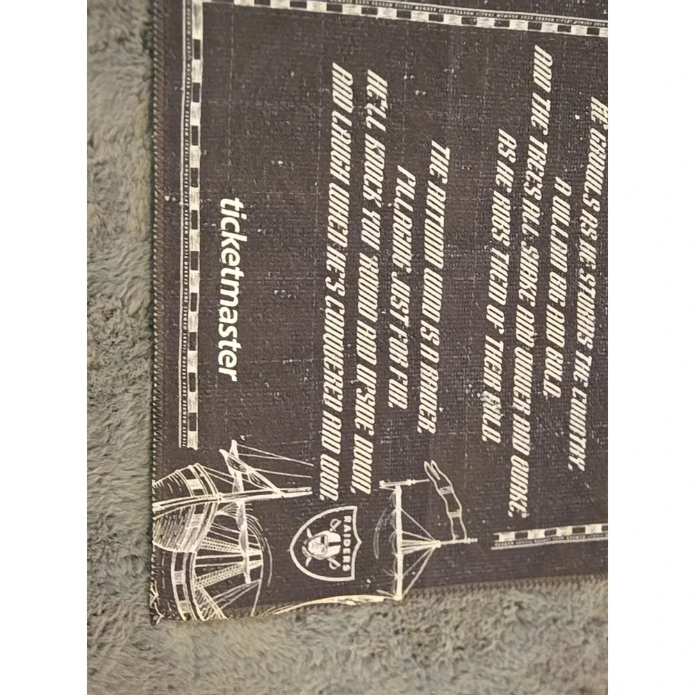 Las Vegas Raiders Rally Towel The Autumn Wind Poem Ticketmaster Season Gift‎